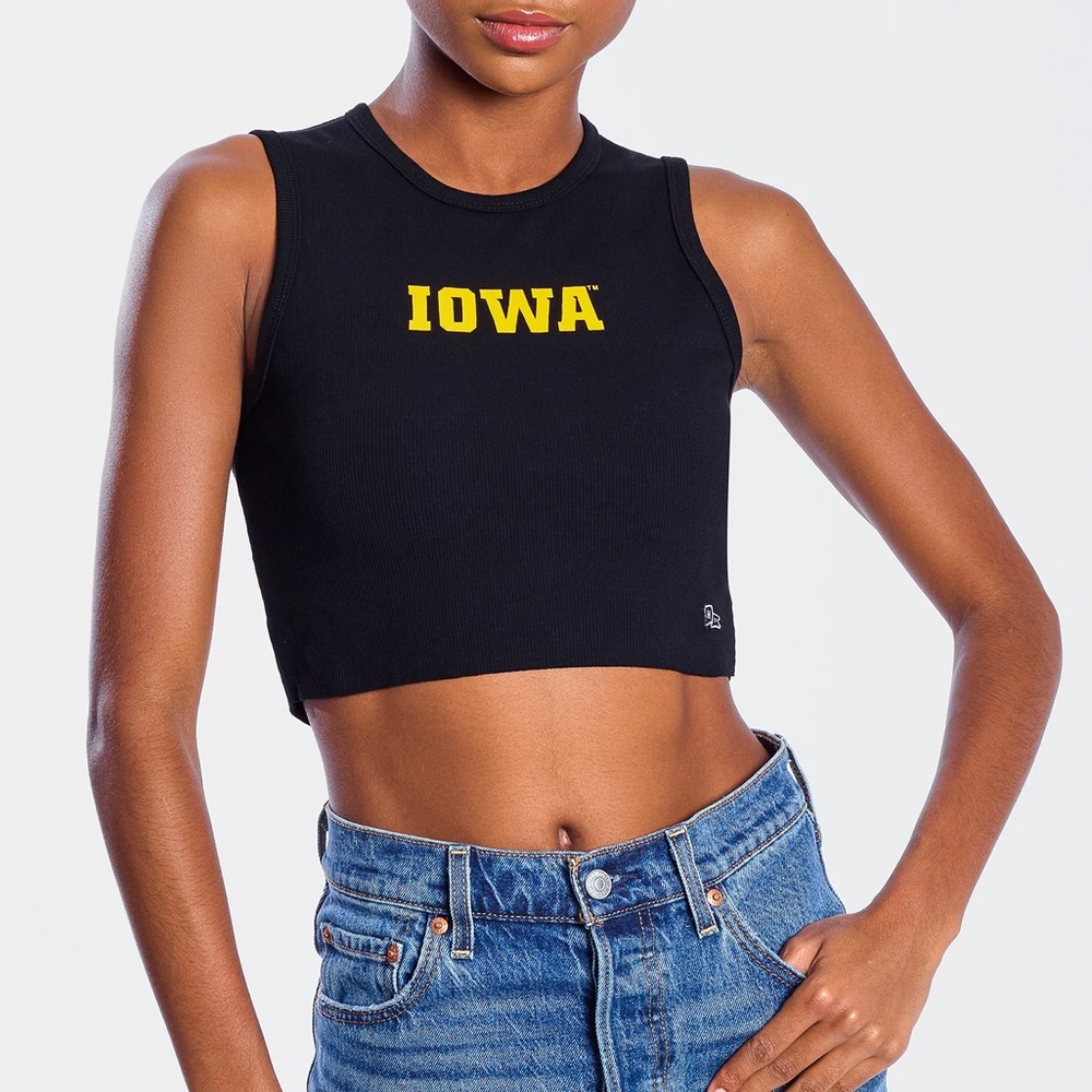 University of Iowa Black Cut Off Tank